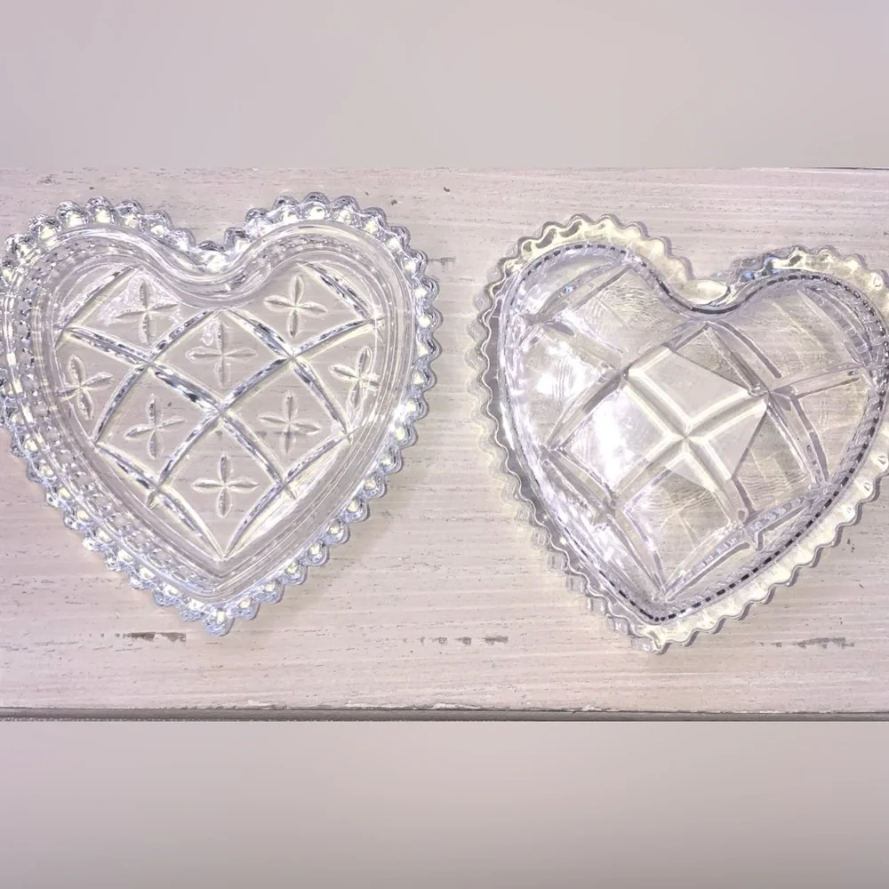 Mikasa Vintage Tender Love Heart Potpourri holder crystal Trinket box with lid - Picture 5 of 9
